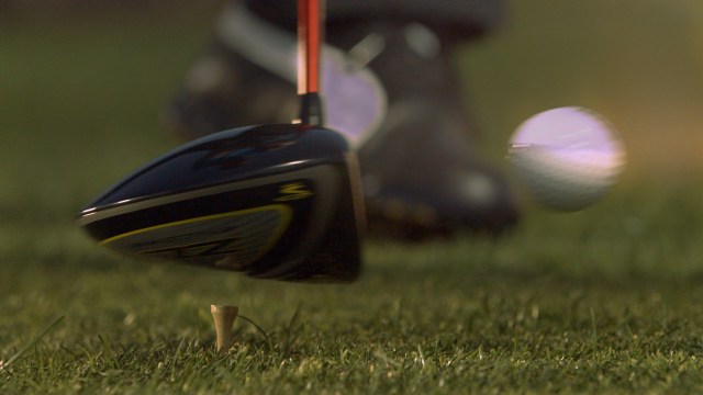 Driver Approaching Ball on Tee